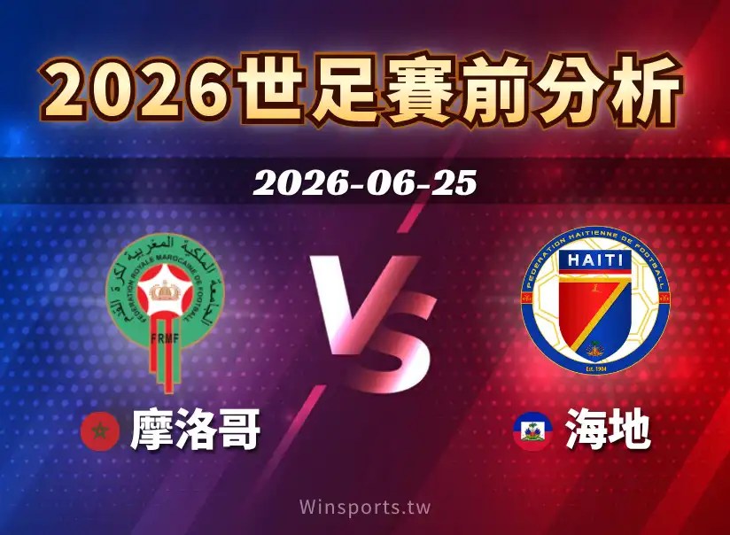 摩洛哥 vs 海地將於 6/25 進行 2026 世界盃 C 組對決，整理比賽時間、轉播資訊、雙方戰力、焦點球星與比分預測。