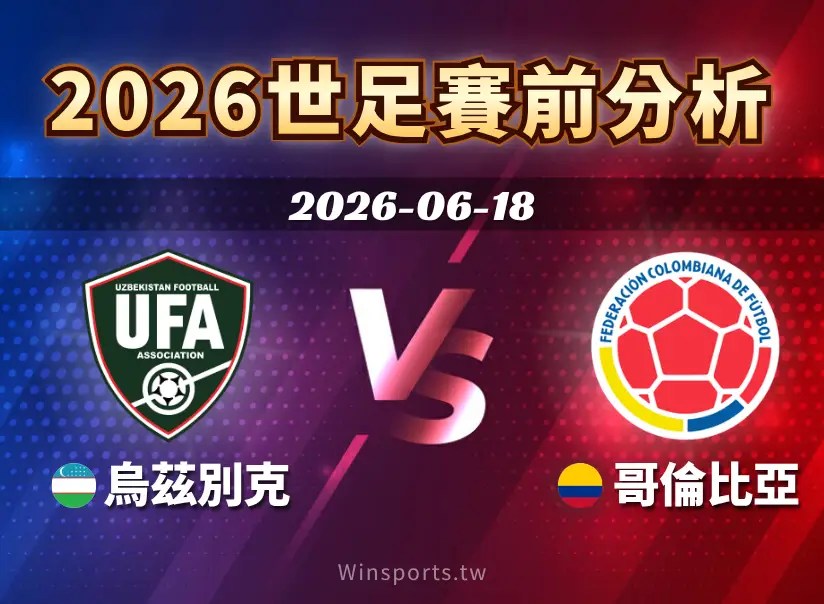 【2026世足預測】6/18 K組烏茲別克 vs 哥倫比亞賽前分析：雙方戰力、戰術解析與比分預測