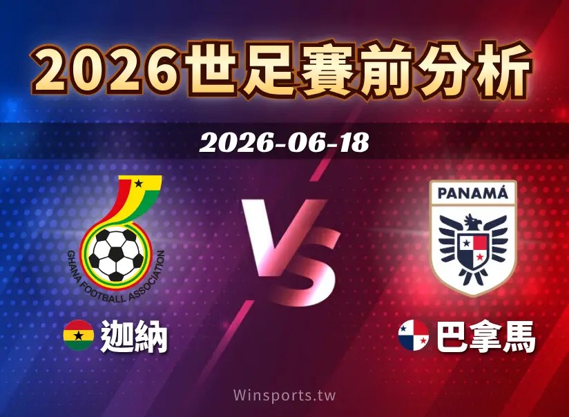 【2026世足預測】6/18 L組迦納 vs 巴拿馬賽前分析：近期戰績、戰術解析與比分預測