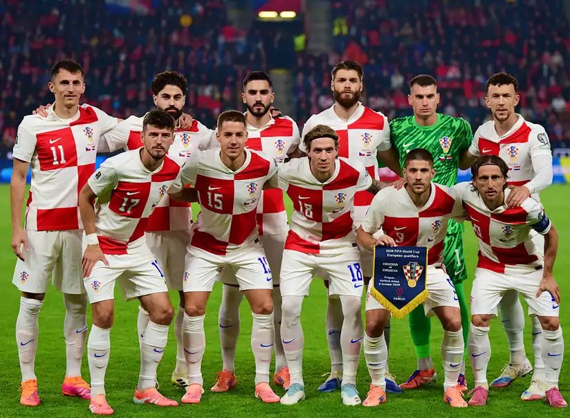 Croatia national football team players celebrating World Cup 2026