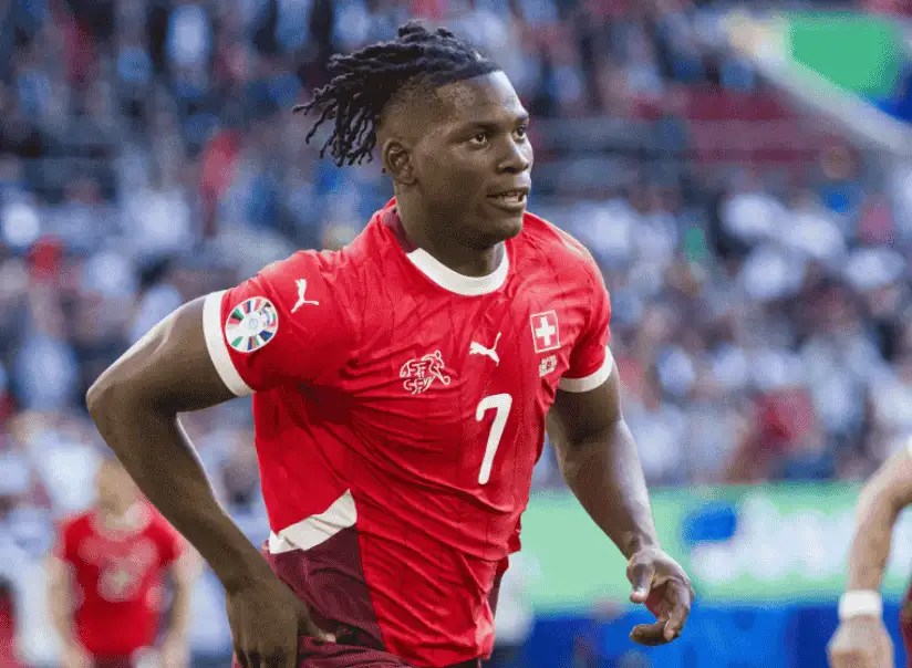瑞士前鋒 Breel Embolo，擅長衝刺突破與禁區對抗
