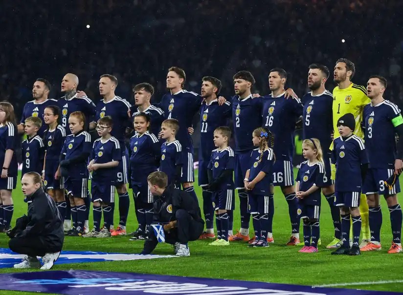 Scotland players cooling down with ice vests during 2026 FIFA World Cup