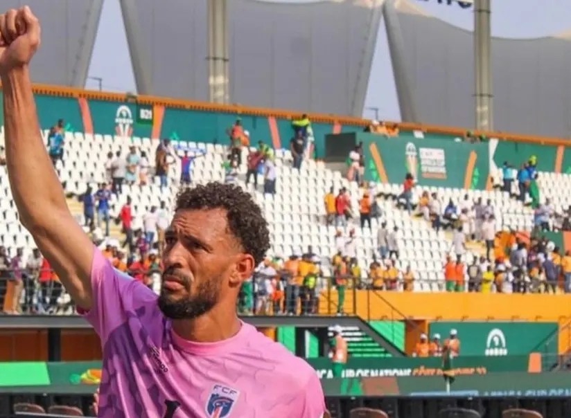 Cape Verde goalkeeper Vozinha making a crucial save against Spain at the 2026 FIFA World Cup
