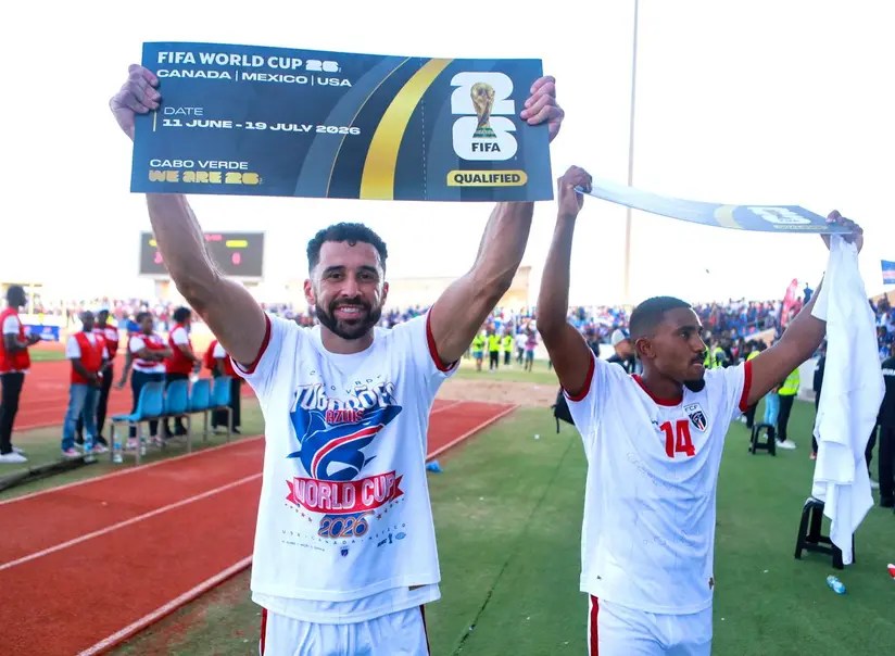 Cape Verde defender Roberto Lopes celebrates 2026 World Cup qualification