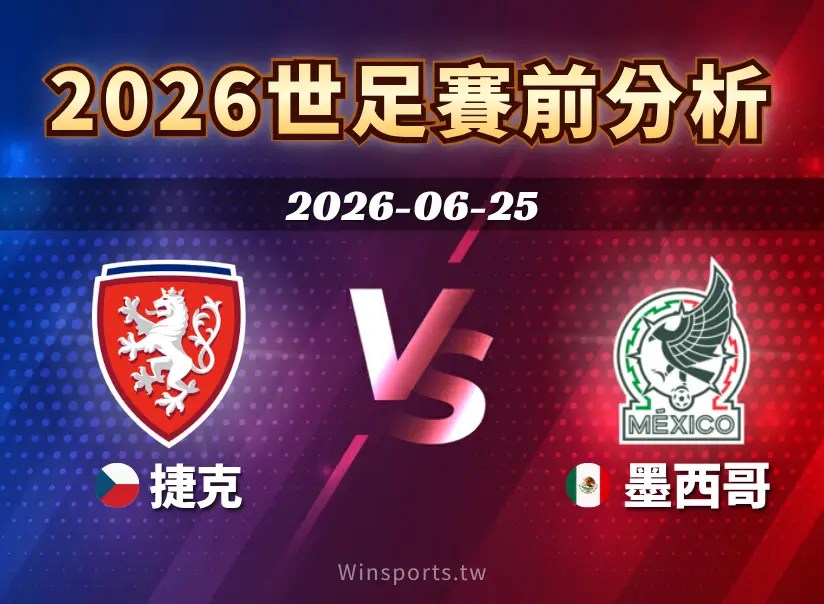 【2026世足預測】6/25 A組捷克 vs 墨西哥賽前分析：雙方戰力與比賽走向分析